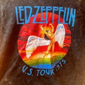 Led Zeppelin Graphic U.S. Tour 1975 Band Tee Shirt